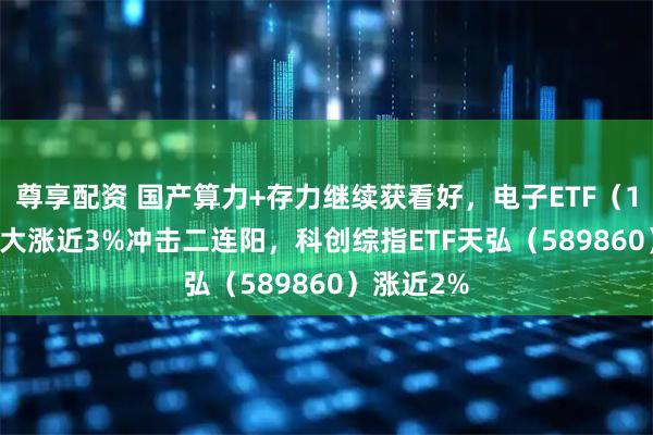 尊享配资 国产算力+存力继续获看好，电子ETF（159997）大涨近3%冲击二连阳，科创综指ETF天弘（589860）涨近2%